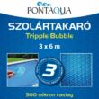 Kép 1/3 - Pontaqua szolártakaró 3 x 6 m, 500 micron, Tripple Bubble