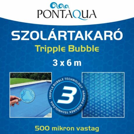 Pontaqua szolártakaró 3 x 6 m, 500 micron, Tripple Bubble