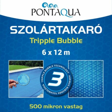 Szolár takaró 6 x 12 m 500micron Tripple Bubble